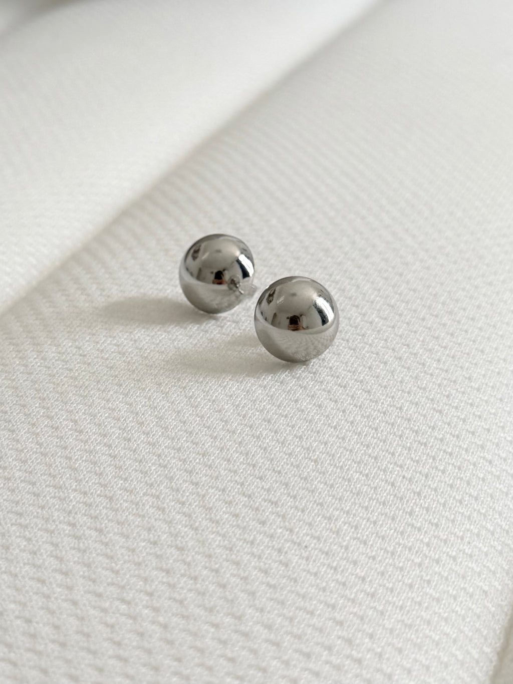 Pendientes botón silver