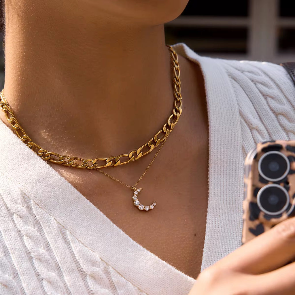 Cadena Moon strass