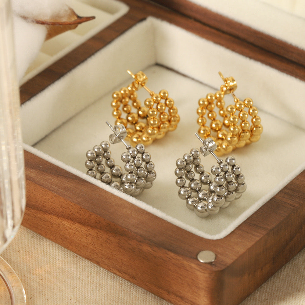 Pendientes bubble bicolor