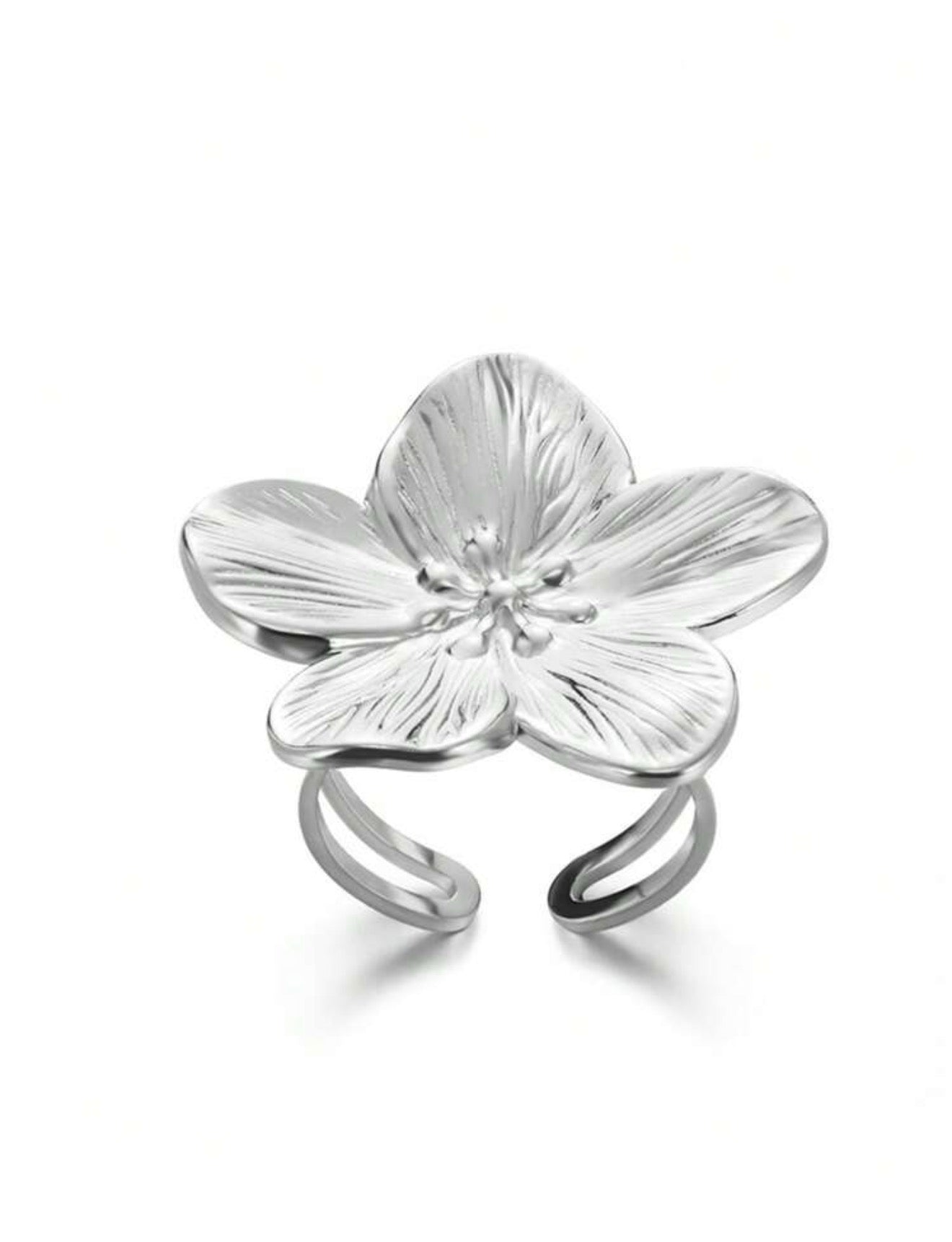 Anillo flower silver