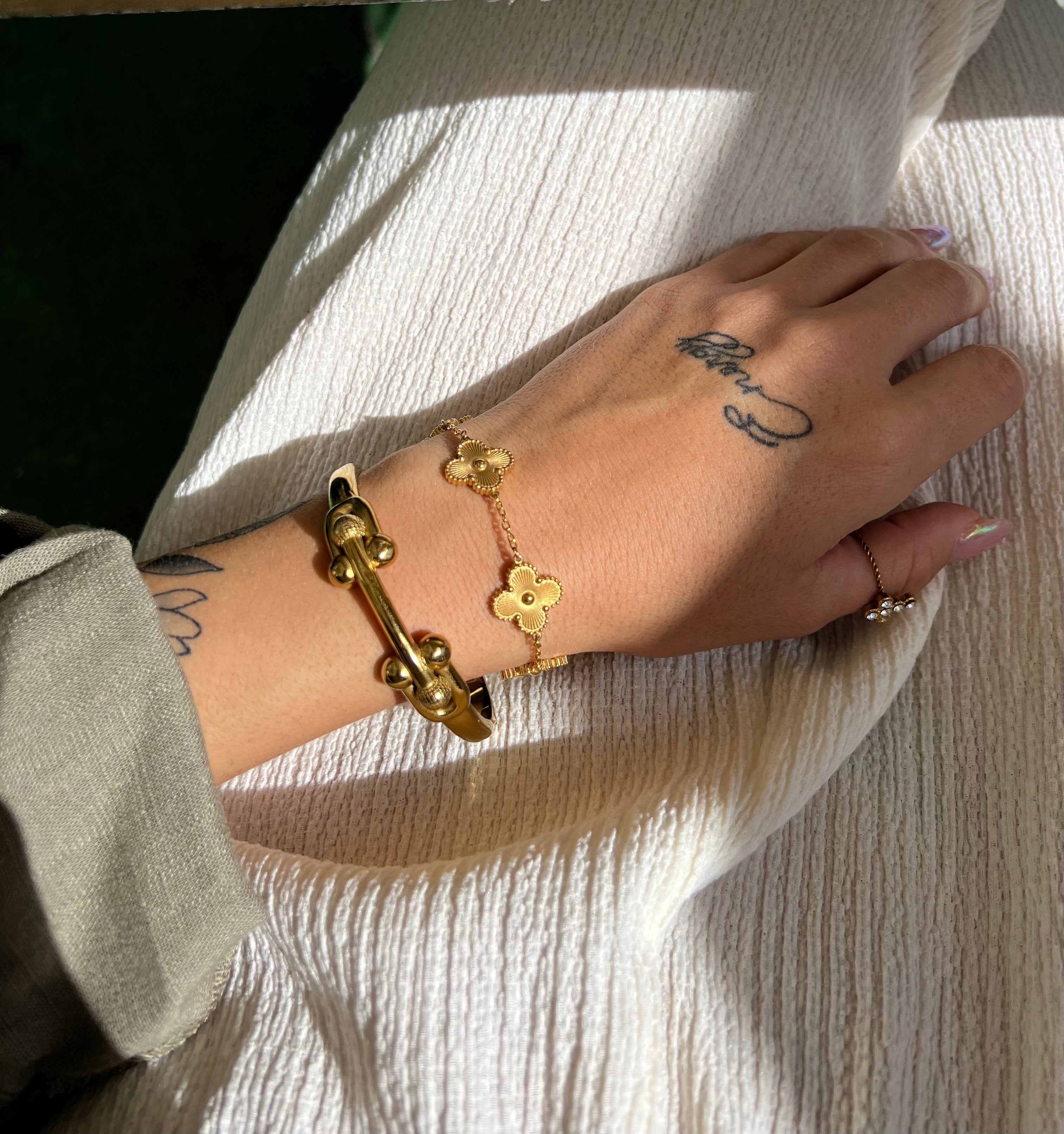 Pulsera trébol gold