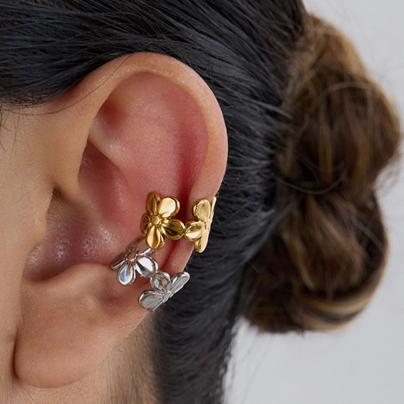 Ear cuff flower ( unidad )