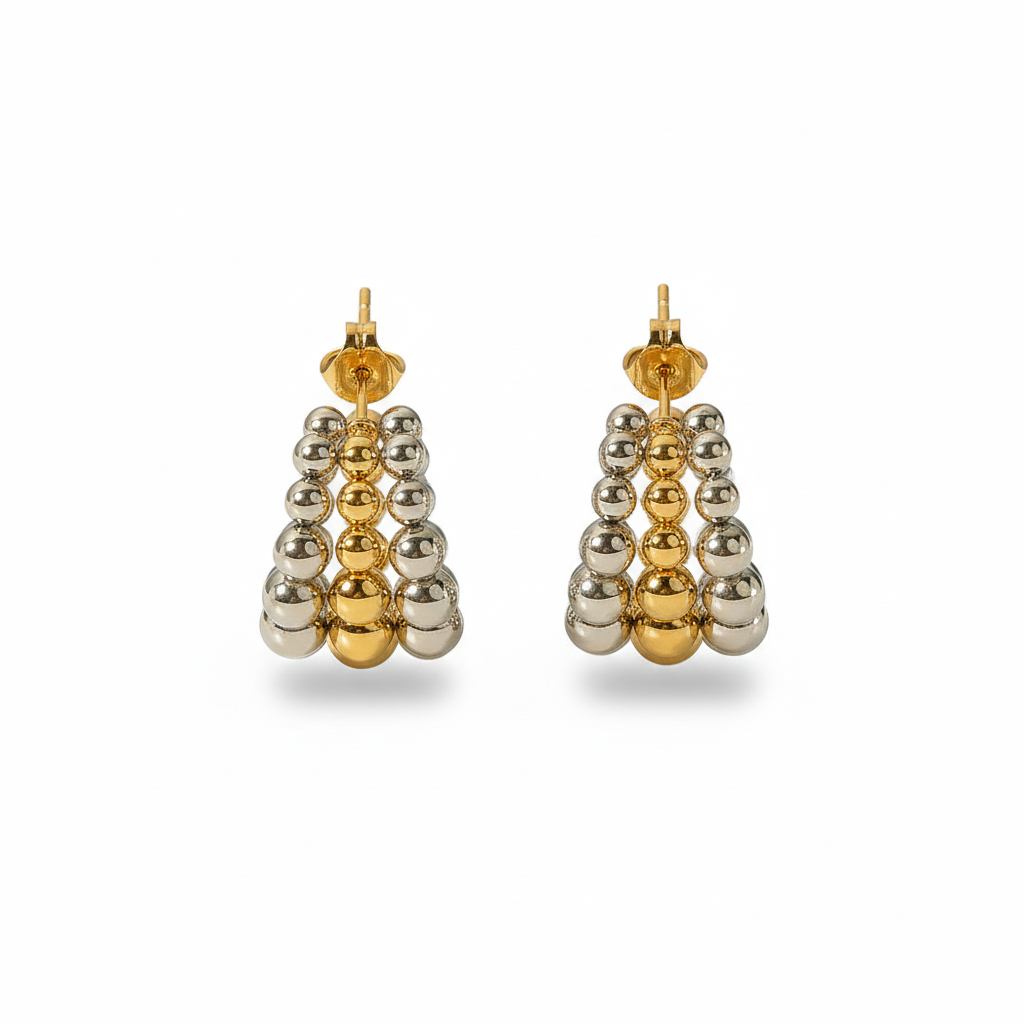 Pendientes bubble bicolor
