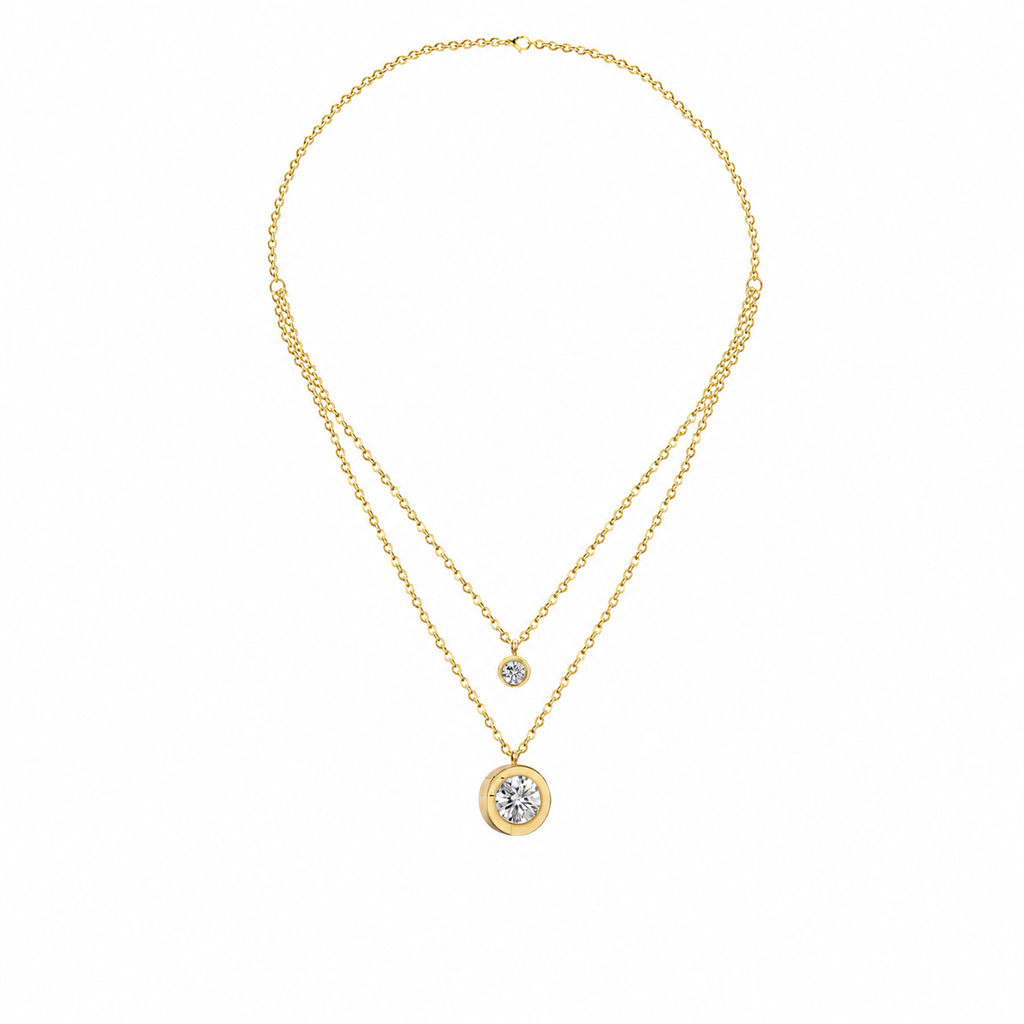 Cadena doble glitter