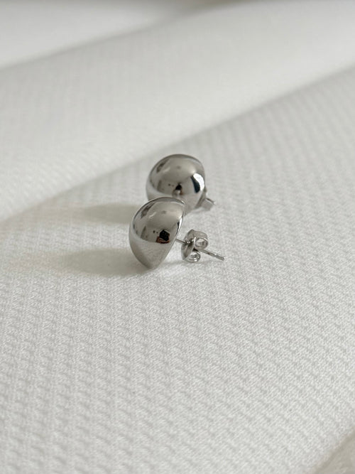 Pendientes botón silver