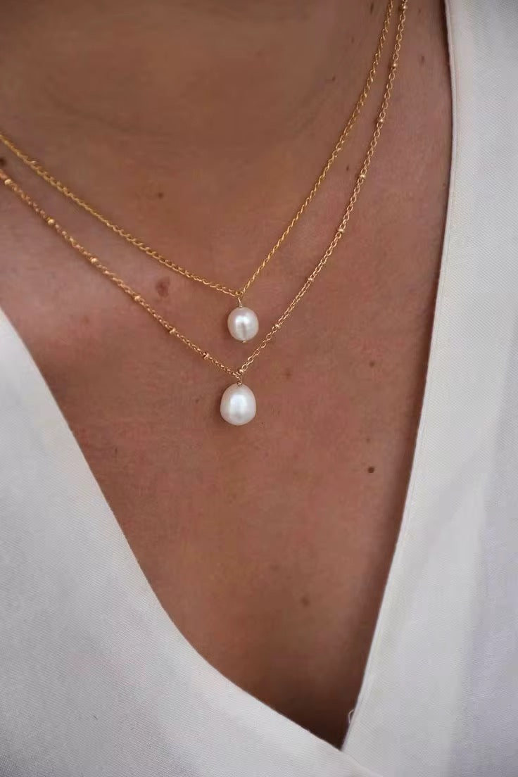 Cadena Perla doble