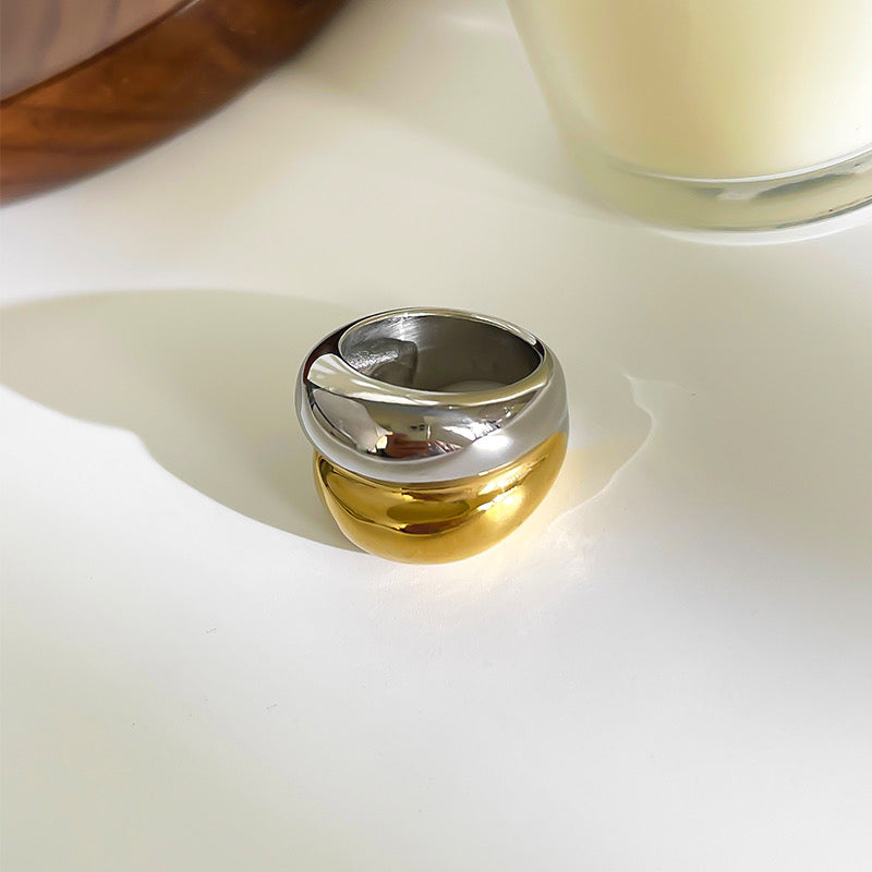 Anillo chunky duo