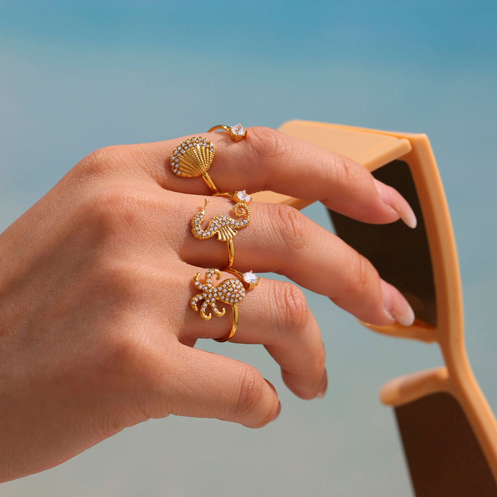 Anillo conquilla de mar 🌊