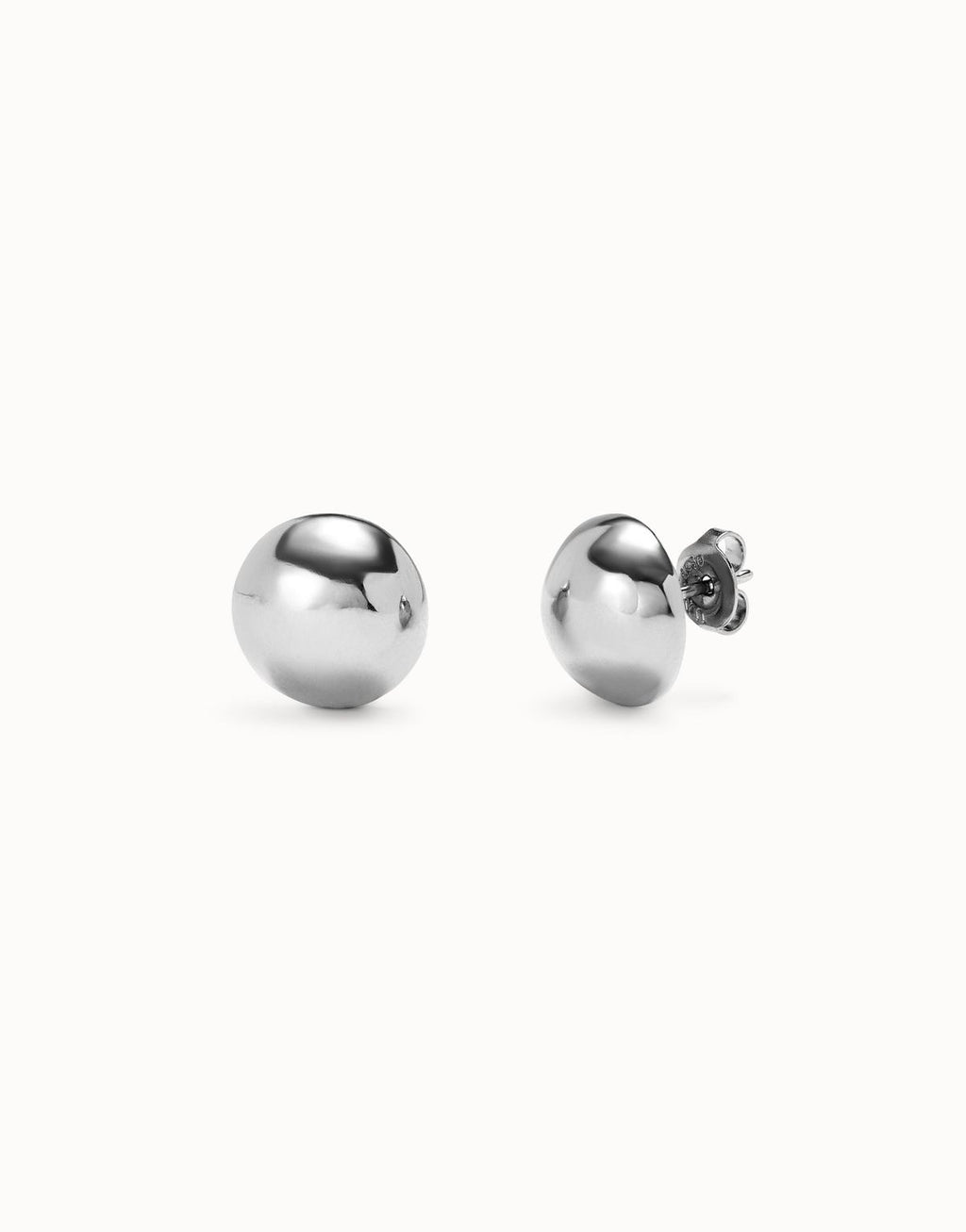 Pendientes botón silver