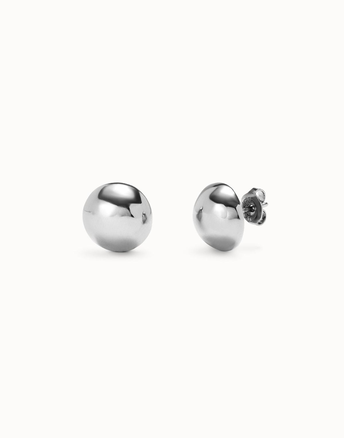 Pendientes botón silver