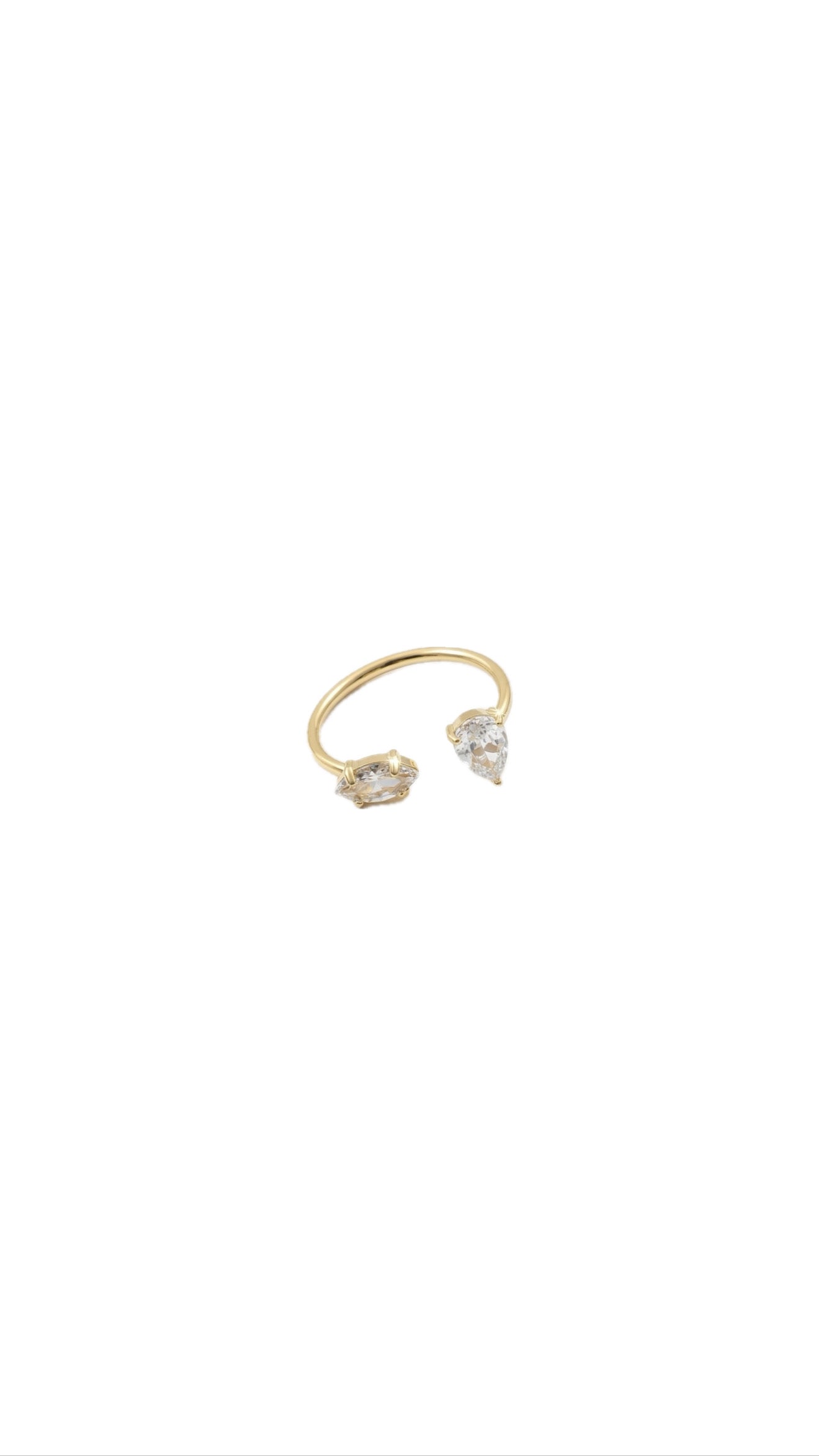 Anillo gota doble