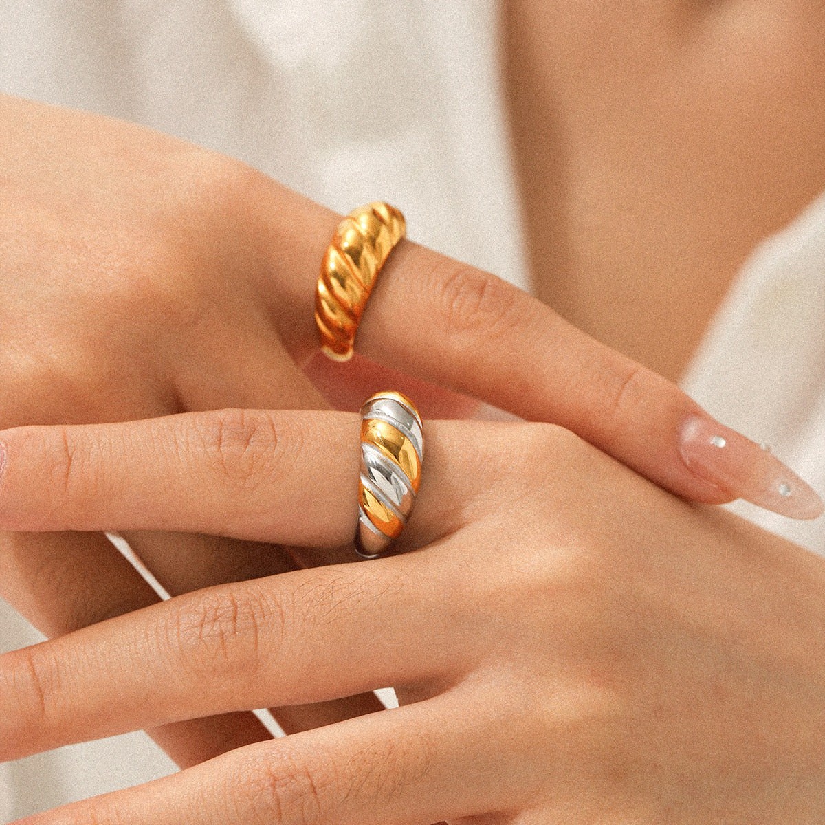 Anillo croissant dúo
