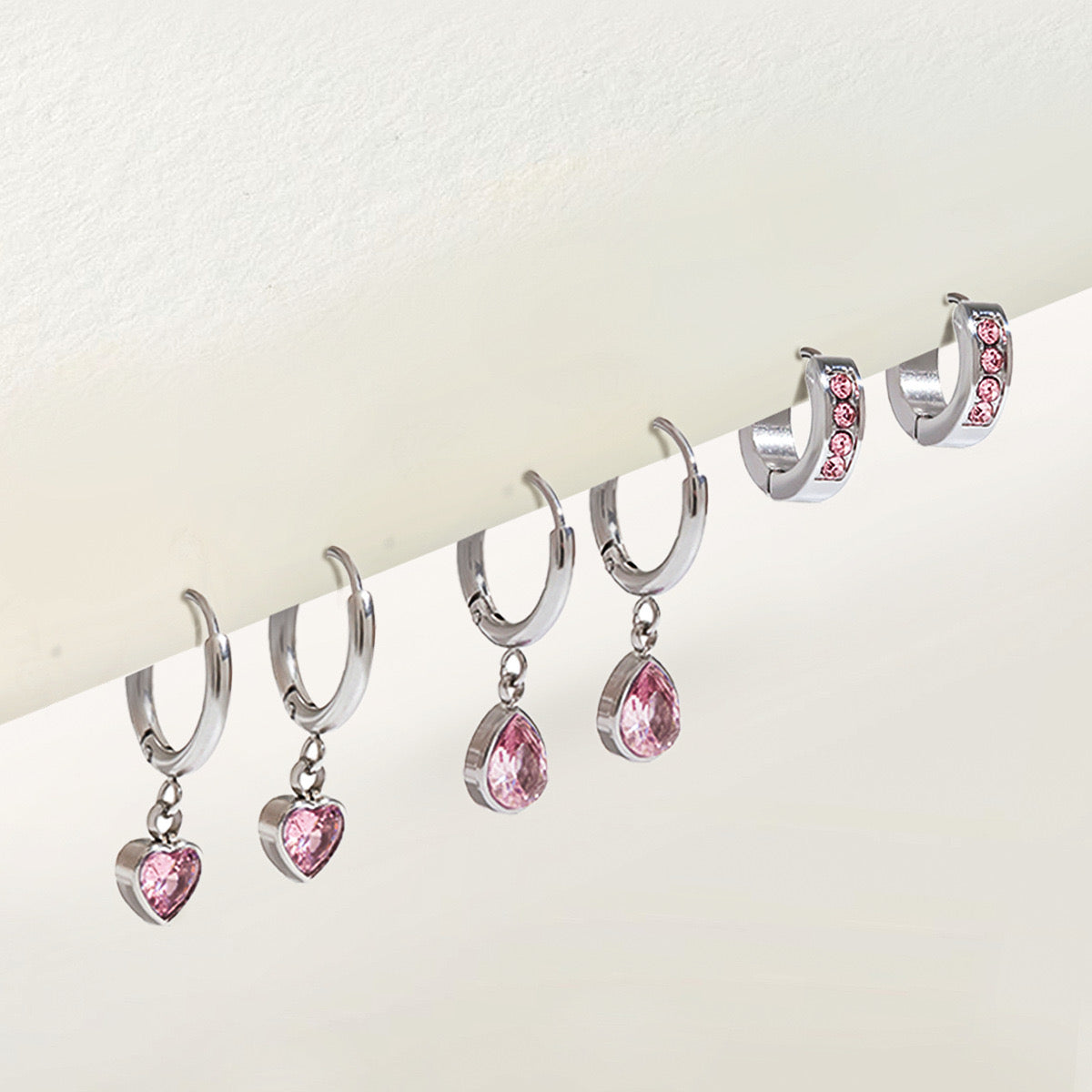 Pendientes pink (par)