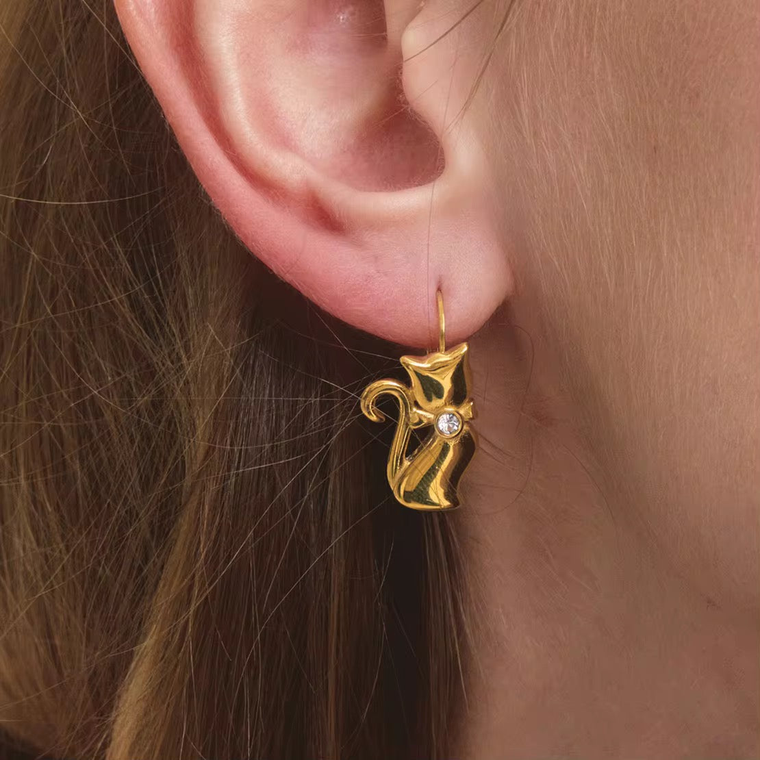 Pendientes Cat