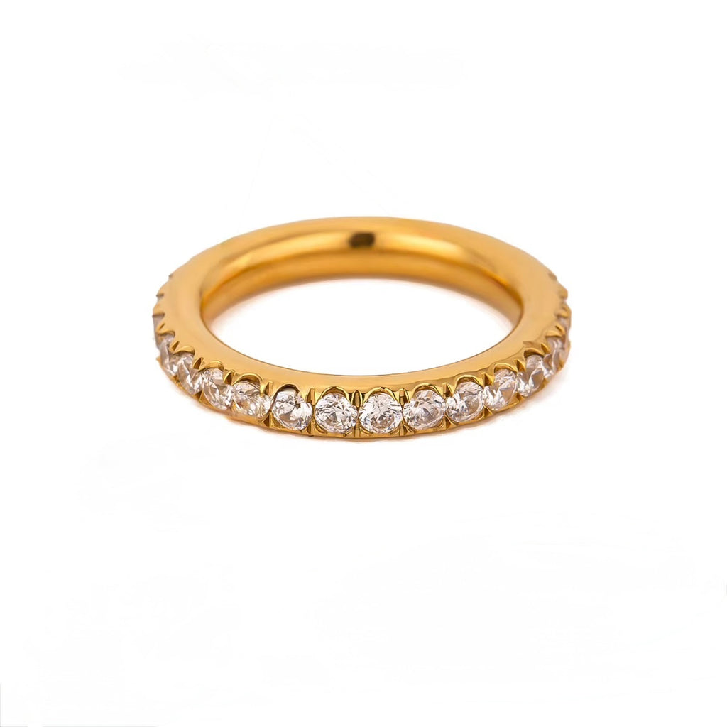 Anillo Ambar Chunky Gold
